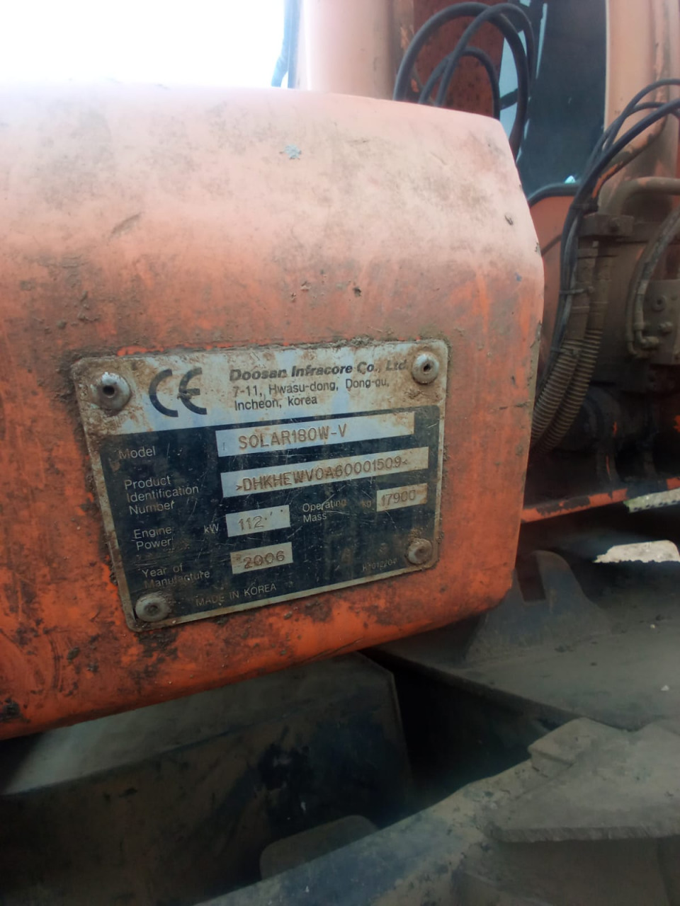  Экскаватор Doosan 180 W-V  2006 года