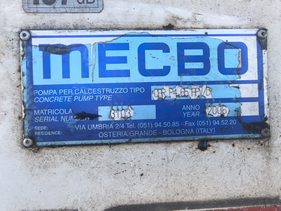  Бетононасос  MECBO PULSAR CAR P4.65 APV/D  2006 года